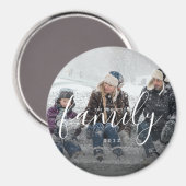 Aangepaste familiefotografie zwarte Abstracte over Magneet (Voorkant / Achterkant)