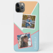 Aangepaste Familiefoto's op Geometrisch Mozaïekpat Case-Mate iPhone Case (Achterkant)