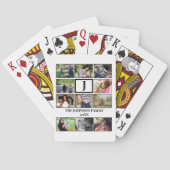 Aangepaste familiemonogram 11-fotocollage pokerkaarten (Achterkant)
