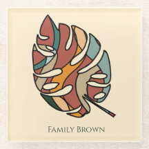 Aangepaste familienaam blad serene savanne