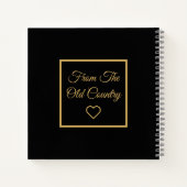 Aangepaste familienaam Cookbook BLACK Recipe Notitieboek (Achterkant)