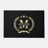 Aangepaste familienaam  crest logo grote invoer deurmat (Voorkant)