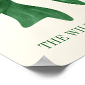 Aangepaste familienaam Est Datum Coquette Green Bo Poster (Hoek)