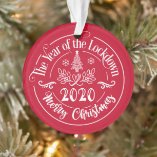 Aangepaste familienaam Funny 2020 kerstfeestdag Ornament