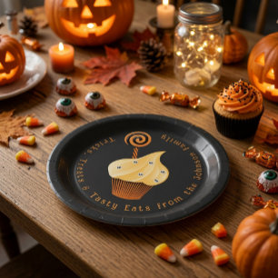 Aangepaste familienaam Halloween papieren bord