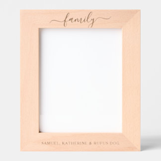 Aangepaste familienaam hout gegraveerde lijstjes