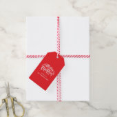 Aangepaste Familienaam Kerstvakantie Gift Label Cadeaulabel (Met Touw)