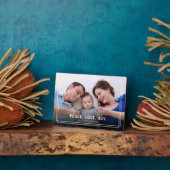 Aangepaste familienaam Naam foto Modern Minimal Ke Fotoplaat (Zijkant)