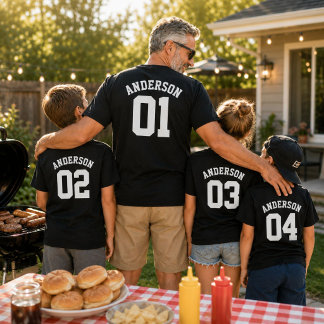 Aangepaste familienaam papa trui Vaderdag T-shirt