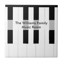 Aangepaste familienaam pianotoetsen muziek kamer