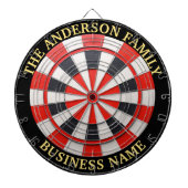 Aangepaste familienaam Rustiek Dartboard Dartbord (Voorkant)