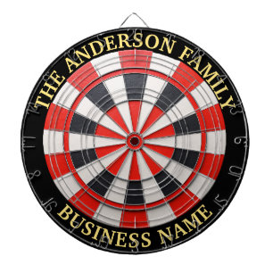 Aangepaste familienaam Rustiek Dartboard Dartbord