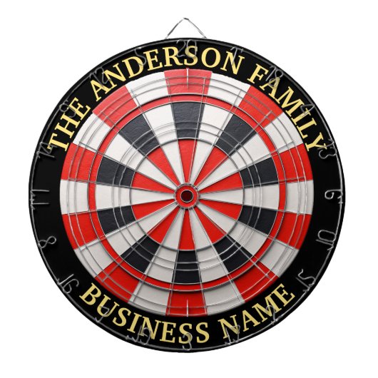 Aangepaste familienaam Rustiek Dartboard Dartbord (Voorkant)