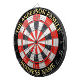 Aangepaste familienaam Rustiek Dartboard Dartbord (Voorkant Rechts)