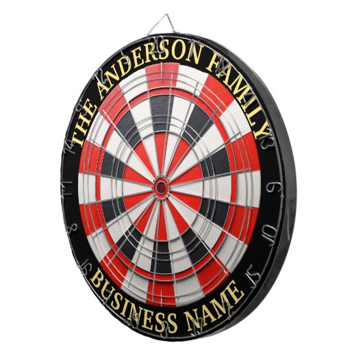 Aangepaste familienaam Rustiek Dartboard Dartbord (Voorkant Rechts)