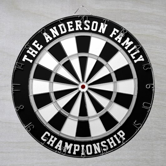 Aangepaste familienaam speciaal zwart dartboard dartbord