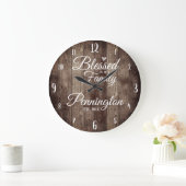 Aangepaste familienaam, verzegeld als hout grote klok (Huis)