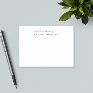 Aangepaste familienaam voor modern calligrafiekscr post-it® notes