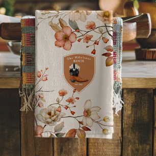 Aangepaste familienaam Western Ranch Theedoek