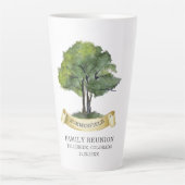 Aangepaste familiereünie boomnaam Keepsake Latte Mok (Voorkant)