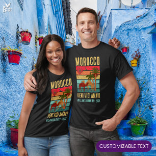 Aangepaste familiereünie vakantie Marokko reis T-shirt