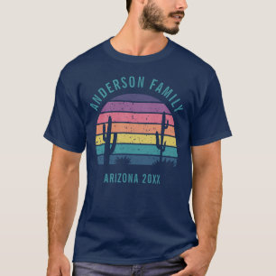 Aangepaste familiereünie woestijn t-shirt
