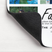 Aangepaste Family Script Quote Fotocollage Keepsak Muismat (Hoek)