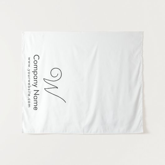 Aangepaste Fancy Business Table Runner Banner Wit Wandkleed (Voorkant (horizontaal))