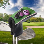 Aangepaste Fancy monogram roze Golfbal van het Man Golfheadcover