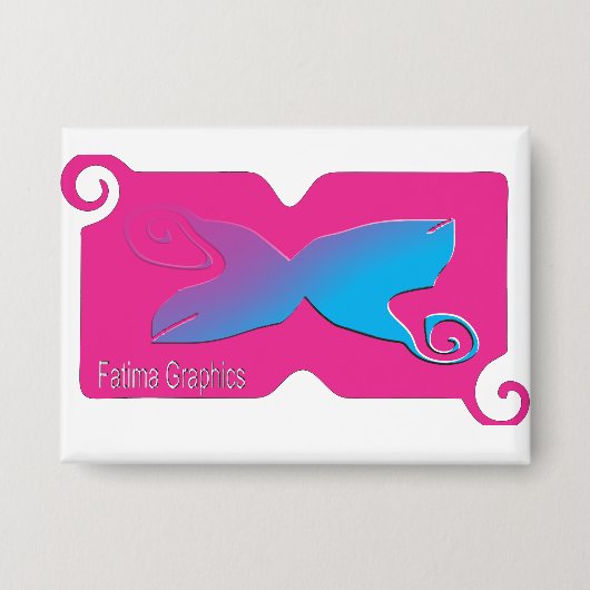 Aangepaste Fatima Graphics Gradiënt Pin Knop Button (Voorkant)