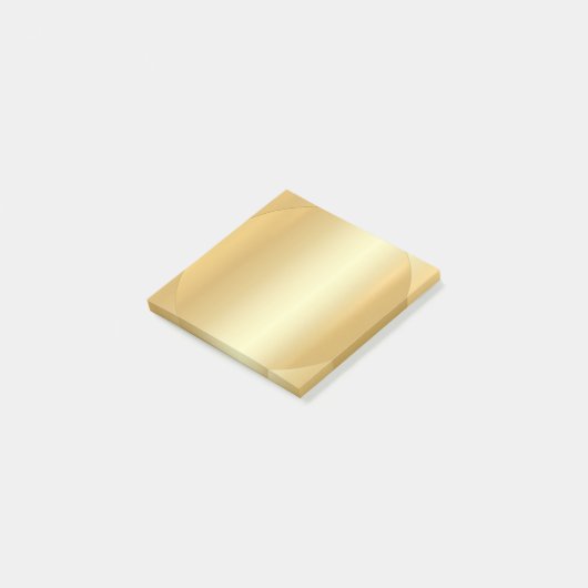 Aangepaste Faux Gold Blank, elegante moderne Sjabl Post-it® Notes (Schuin)