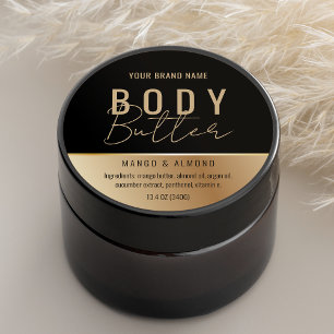 Aangepaste Faux Gold Body Butter Product Label