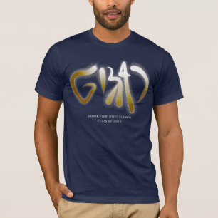 Aangepaste Faux Gold Bold Afstudeerder Typografie T-shirt