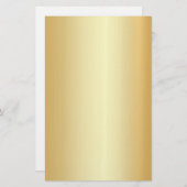Aangepaste Faux Gold Elegant Blank Moderne Sjabloo Briefpapier (Voorkant / Achterkant)