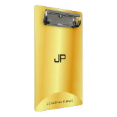 Aangepaste Faux Gold Elegant Monogram Moderne Sjab Mini Klembord (Schuin)