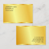 Aangepaste Faux Gold Elegant Professional-Sjabloon Visitekaartje (Voorkant / Achterkant)
