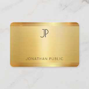Aangepaste Faux Gold Luxe Premium-zijde voltooid Visitekaartje