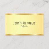 Aangepaste Faux Gold Metallic look Modern Visitekaartje (Voorkant)