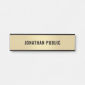 Aangepaste Faux Gold Minimal Design Modern Trendy Deurbordje (Voorkant)