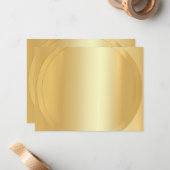 Aangepaste Faux Gold Modern Elegant Blank Sjabloon (Voorkant / Achterkant in situ)