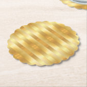 Aangepaste Faux Gold Modern Elegant Blank Sjabloon Kartonnen Onderzetters (Gekanteld)