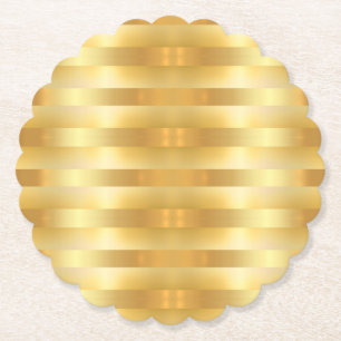 Aangepaste Faux Gold Modern Elegant Blank Sjabloon Kartonnen Onderzetters