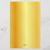 Aangepaste Faux Gold Monogram Elegant Moderne Sjab Briefpapier (Achterkant)