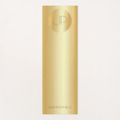 Aangepaste Faux Gold Monogram Trendy Fitness Sjabl Yogamat (Voorkant)