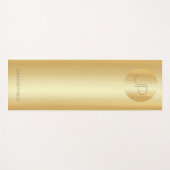 Aangepaste Faux Gold Monogram Trendy Fitness Sjabl Yogamat (Voorkant (horizontaal))