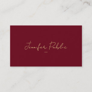 Aangepaste Faux Gold Text Script Luxury Premium Th Visitekaartje