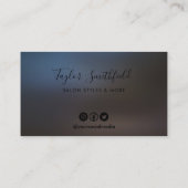 Aangepaste Faux Holographic Black Loyalty-Kaart Visitekaartje (Achterkant)