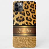 Aangepaste Faux Leopard Skin Pattern iPhone 12 Hoesje (Achterkant)