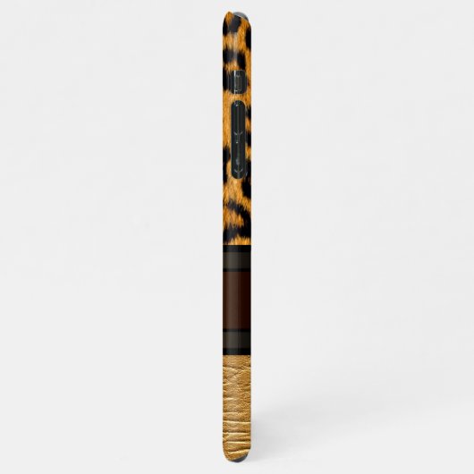 Aangepaste Faux Leopard Skin Pattern iPhone 12 iPhone Hoesje (Linkerkant)