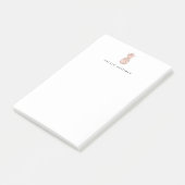 Aangepaste Faux Roos Gold Pineappel Post-it® Notes (Schuin)